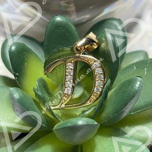 D Initial Pendants (gold plated)
